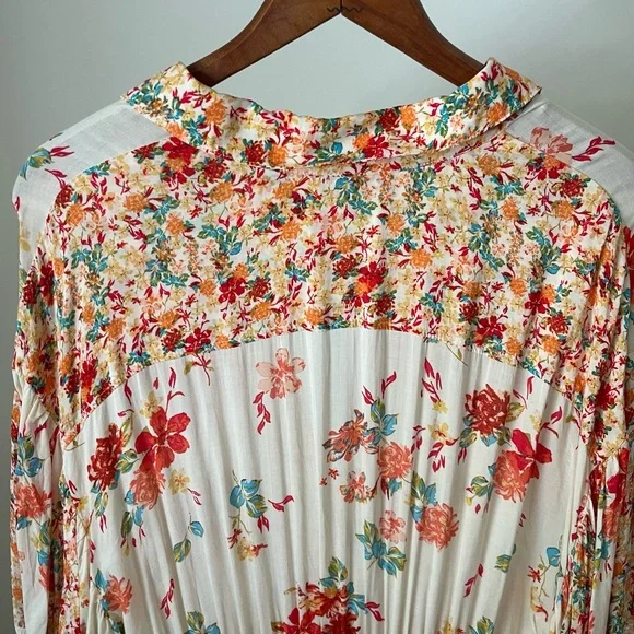 Free People Prairie Punk Shirtdress Size Large Button Down Dress - Picture 5 of 6